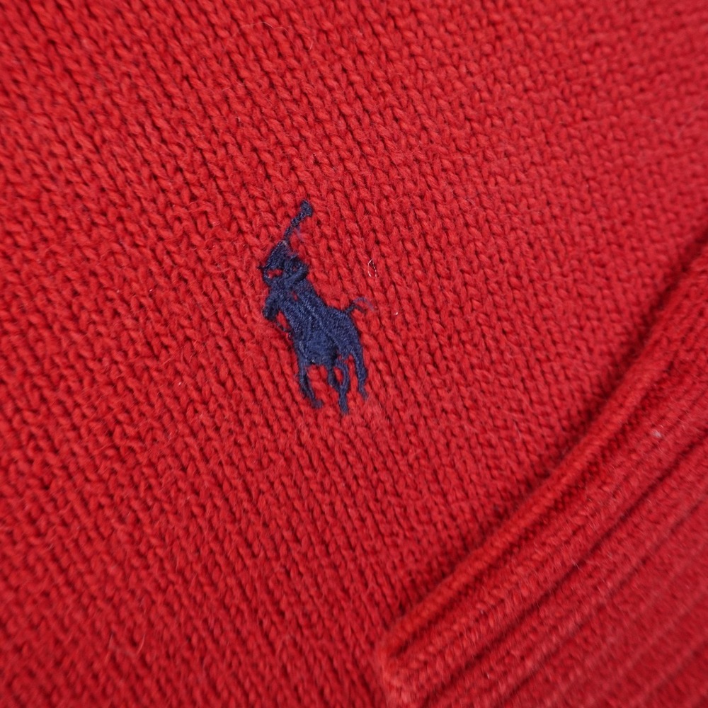VTG Polo Ralph Lauren Sweater Mens 3XB Red Pony Logo 1/4 Zip Mock Neck Pullover - Picture 4 of 9